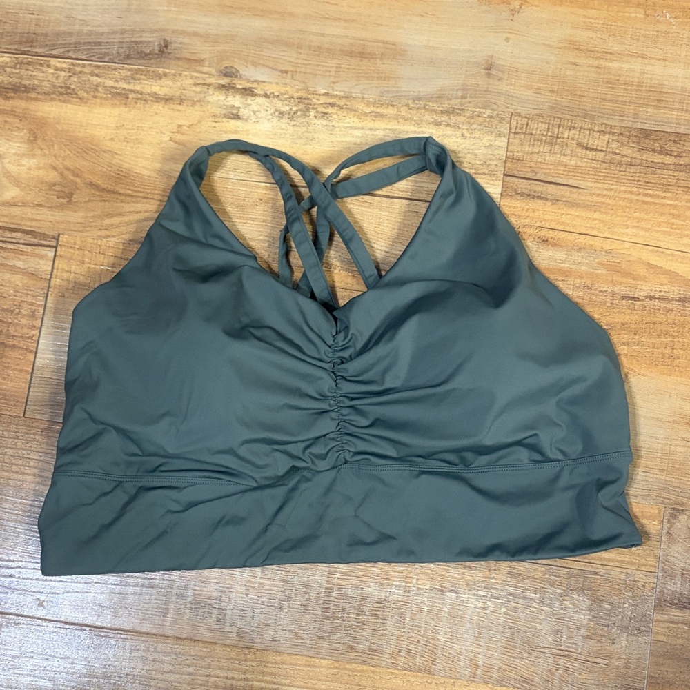 Athletish apparel olive green Xyla sports Bra size 4X
